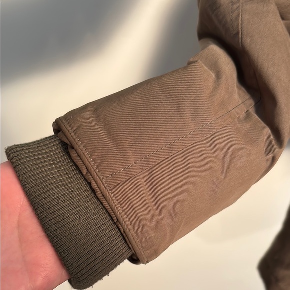 Miss Selfridge Brown Utility Jacket with Hood and removable fur collar - Picture 6 of 8